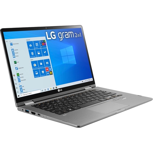 LG gram 14T90N-R.AAS9U1 14" Touchscreen Convertible 2 in 1 Notebook - Full HD - Intel Core i7 10th Gen i7-10510U - 16 GB - 1 TB SSD - Dark Silver - 1920 x 1080 - Windows 10 Home - Intel UHD Graphics - In-plane Switching (IPS) Technology - Front Camera/Web