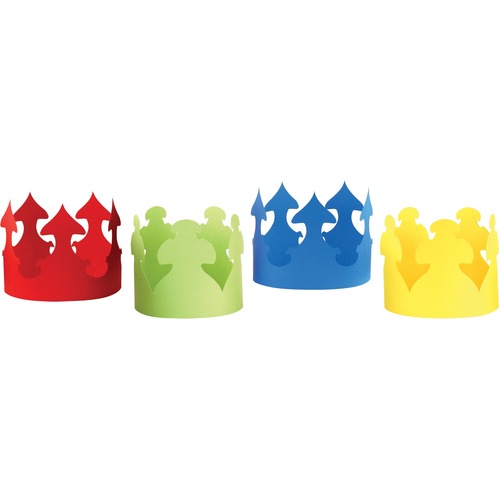 Bright Paper Crowns - 4 Assorted Colours