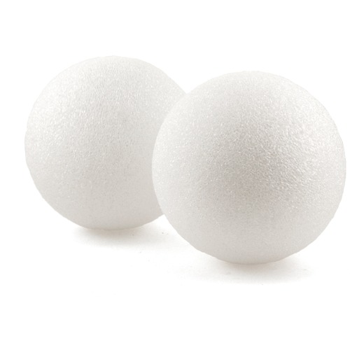 Hygloss Styrofoam Balls - Craft Project, Decoration, Science Project, Modeling, Art Project - Recommended For 3 Year x 4" (101.60 mm)Diameter - 12 / Pack - Styrofoam