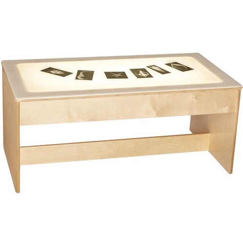 Jonti-Craft Large Light Table - Rectangle Top - 42.5" Table Top Width x 22.5" Table Top Depth - 18.5" Height - Acrylic, Baltic Birch