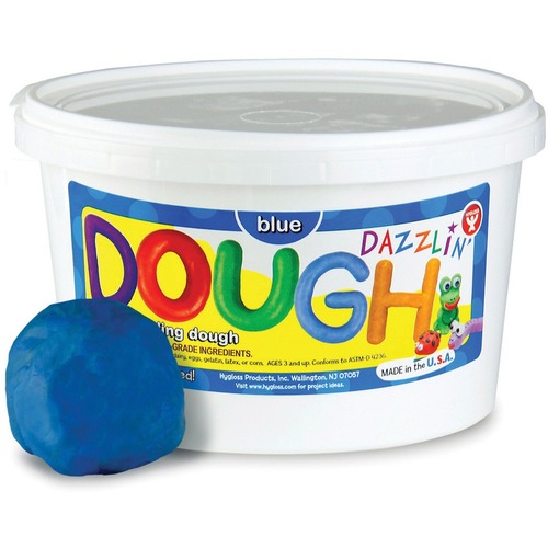 Hygloss Dazzlin' Dough - 3 lbs. Blue, Non-Scented - Craft, Modeling - Recommended For 3 Year - 1 Each - Blue