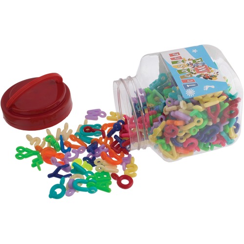 John Bead Jar - Alpha Mix Multi 340pcs - Fun and Learning - Letters, Numbers and Words - 340 / Pack - Multi - Plastic