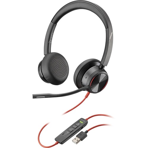 Plantronics Premium Corded UC Headset - Stereo - USB Type A - Wired - 32 Ohm - 20 Hz - 20 kHz - Over-the-head - Binaural - Supra-aural - 7.22 ft Cable - Noise Cancelling Microphone - Noise Canceling