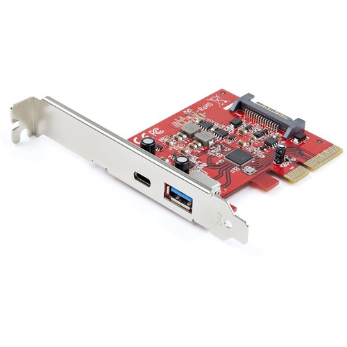 StarTech.com 2-Port 10Gbps USB-A & USB-C PCIe Card Adapter - USB 3.2 Gen 2 PCI Express Expansion Add-On Card - Windows, macOS, Linux - USB-A USB-C PCI Express card w/Multiple INs maintains max speed w/mixed speed devices - 2-Port 10Gbps Expansion Host Con