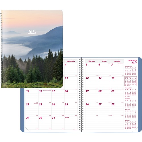 Brownline Mountain Monthly 2023 Planner Monthly 14 Month December