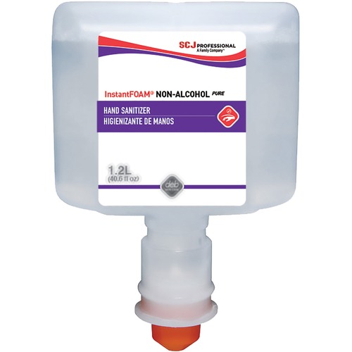 SC Johnson Hand Sanitizer Foam Refill - 40.6 fl oz (1200 mL) - Kill Germs - Hand - Clear - Non-drying, Dye-free, Unscented, Anti-irritant, Drip-free, Splash Resistant - 3 / Carton
