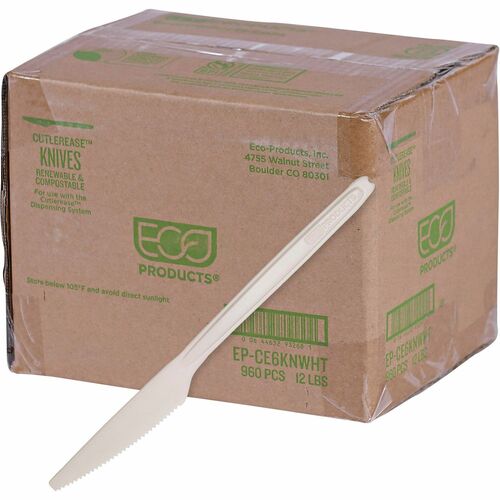 Eco-Products Cutlerease Dispensable Knives - 960/Carton - Knife - 1 x Knife - White