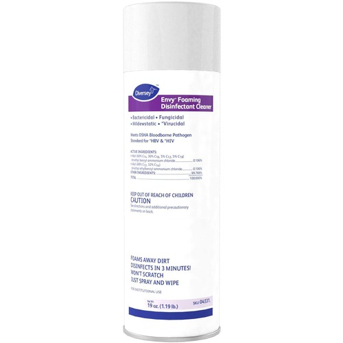 Diversey Envy Foaming Disinfectant Cleaner - Ready-To-Use - 19.01 oz (1.19 lb) - Lavender Scent - 12 / Carton - Fast Acting - White