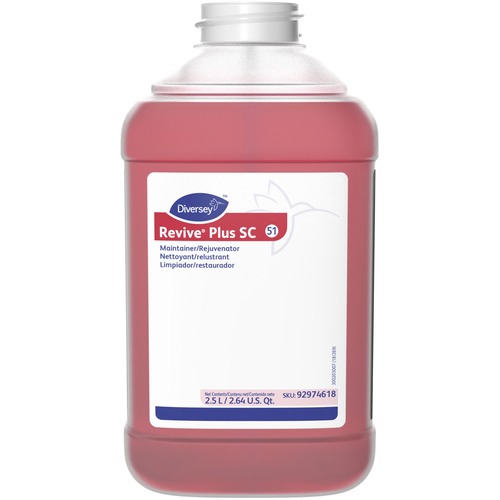 Diversey Floor Cleaner/Maintainer - 84.5 fl oz (2.6 quart) - Sweet Scent - 2 / Carton - Fast Acting, Quick Drying - Red
