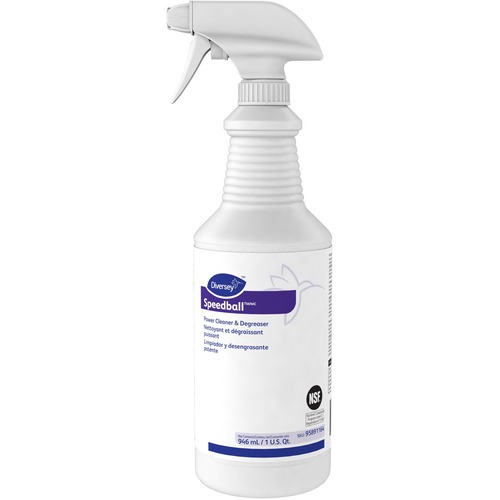 Diversey Speedball Power Cleaner Degreaser - For Commercial, Industry - Ready-To-Use - Spray - 32 fl oz (1 quart) - Citrus Scent - 12 / Carton - Butyl-free, Heavy Duty, Residue-free, Low Odor, Phosphorous-free - Purple