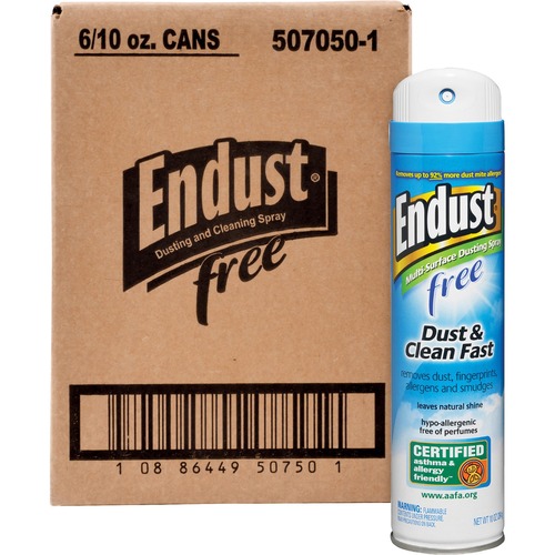 Diversey ENDUST Free Dusting & Cleaning Spray - Ready-To-Use - 10.02 oz (0.63 lb) - 6 / Carton - Hypoallergenic, Fragrance-free, Easy to Use - Clear