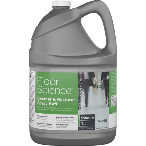 Diversey Floor Science Cleaner Spray Buff - Ready-To-Use - 128 fl oz (4 quart) - Characteristic Scent - 1 Each - Durable - Straw