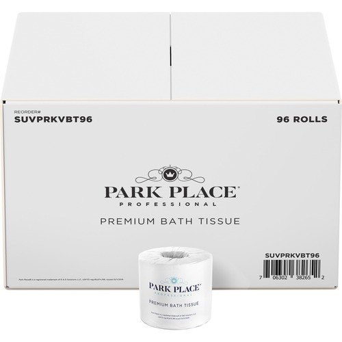 Park Place Double-ply Premium Bath Tissue Rolls - 2 Ply - 420 Sheets/Roll - White - 96 / Carton