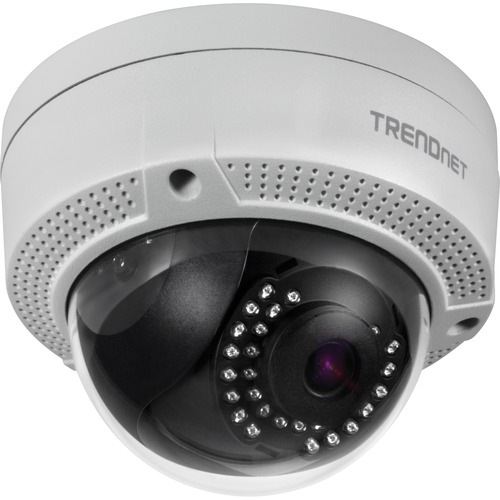 TRENDnet Indoor/Outdoor 4MP H.265 PoE IR Dome Network Camera, TV-IP1329PI, 2560 x 1440, Security Camera with Night Vision up to 30m (98 ft), IP67 Rated, Free iOS and Android Mobile Apps - 98.43 ft Night Vision - H.265+, H.265, H.264+, H.264, MJPEG - 2560 
