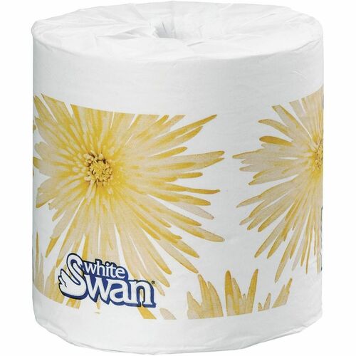 Kruger White Swan Bathroom Tissue - 2 Ply - 48 Rolls Per Container - 1