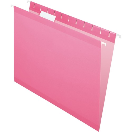 TOPS Letter Hanging Folder - 8 1/2" x 11" - Fiber - Pink - 25 / Box