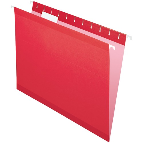 TOPS Letter Hanging Folder - 8 1/2" x 11" - Fiber - Red - 25 / Box