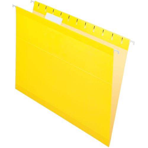 TOPS Letter Hanging Folder - 8 1/2" x 11" - Fiber - Yellow - 25 / Box