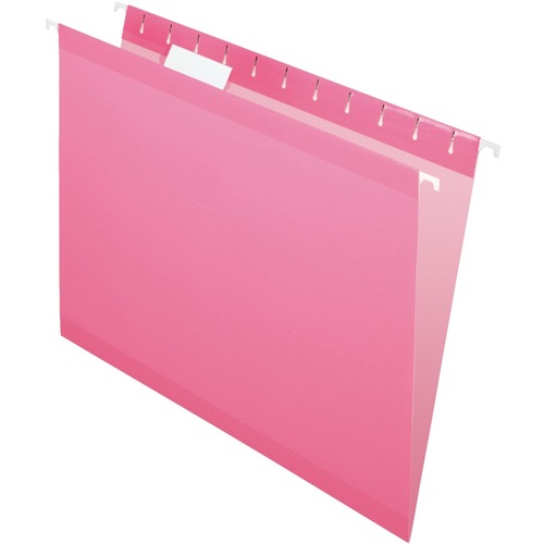 TOPS Legal Hanging Folder - 8 1/2" x 14" - Fiber - Pink - 25 / Box