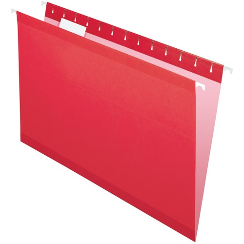 TOPS Legal Hanging Folder - 8 1/2" x 14" - Fiber - Red - 25 / Box