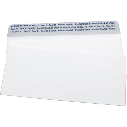 Supremex Peal & Seal Envelope - #10 - 9 1/2" Width x 4 1/8" Length - 24 lb - Peel & Seal - 500 / Box - White = SPX357228