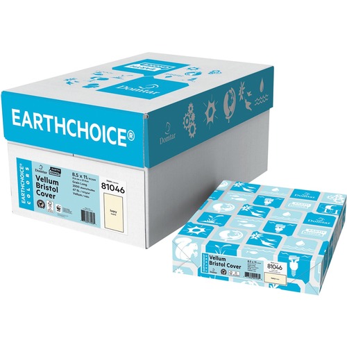 Domtar EarthChoice® Bristol Multipurpose Cover Stock - Letter - 8 1/2" x 11" - 67 lb Basis Weight - Vellum - 250 / Pack - Heavyweight
