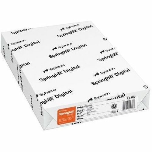 Sylvamo Digital Cover Stock - White - 92 Brightness - Letter - 8 1/2" x 11" - 110 lb Basis Weight - Hard, Smooth - 250 / Pack - Sustainable Forestry Initiative (SFI) - White