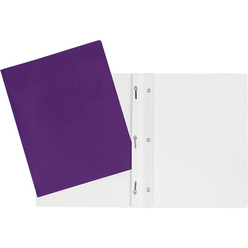 Geocan Letter Report Cover - 8 1/2" x 11" - 100 Sheet Capacity - 3 Fastener(s) - Card Stock - Purple - 1 Each
