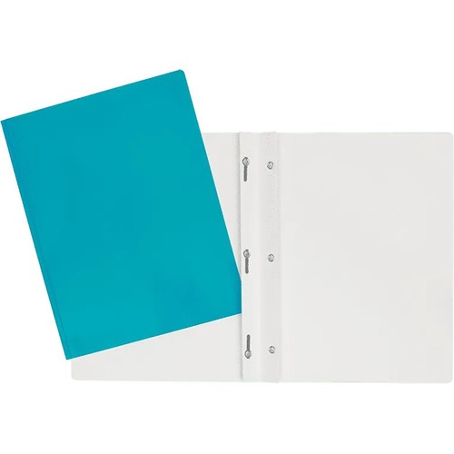Geocan Letter Report Cover - 8 1/2" x 11" - 100 Sheet Capacity - 3 Fastener(s) - Card Stock - Turquoise - 1 Each -  - GCI34000TE