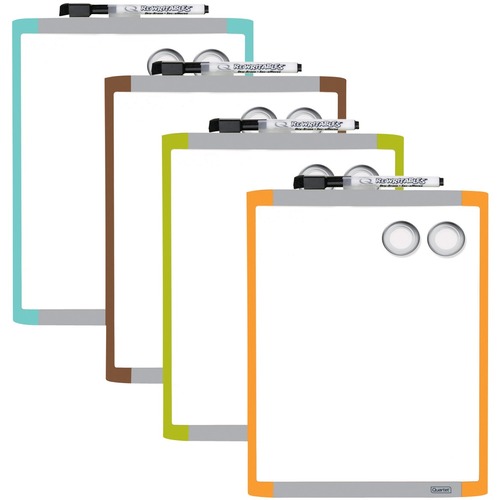 Quartet Dry Erase Whiteboard - 11" (0.9 ft) Width x 8.5" (0.7 ft) Height - White Surface - Assorted Plastic Frame - Rectangle - 1 Each