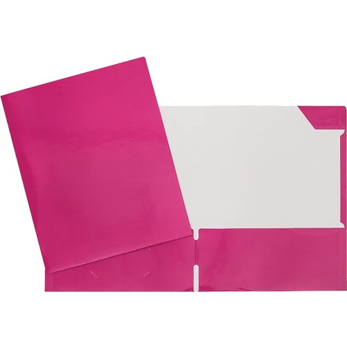 Geocan Letter Report Cover - 8 1/2" x 11" - 80 Sheet Capacity - 2 Internal Pocket(s) - Pink - 1 Each = GCI34400PK