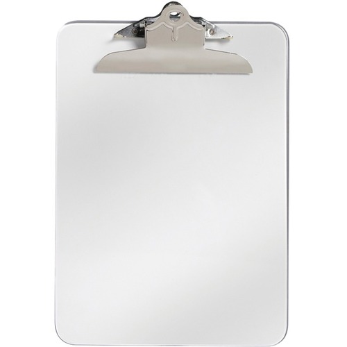 Westcott Clear Plastic Clipboard - Letter Size - 8 1/2" x 11" - Spring Clip - Plastic - Clear - 1 Each -  - ACM37912
