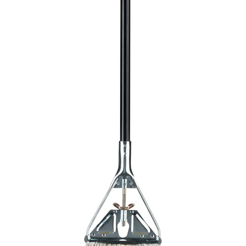 Atlas Graham Quick-Way Mop Handle - 54" (1371.60 mm) Length - 0.94" (23.81 mm) Diameter - Black - Metal - 1 Each - Poles & Handles - AGI4754