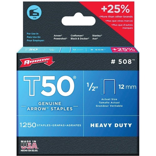 Arrow Staples - 15/32" Leg - 1/2" Crown1 / Box -  - ARR50824SP