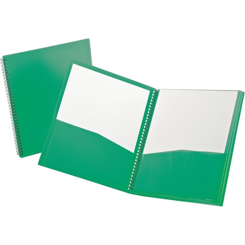 Oxford Letter Organizer Folder - 8 1/2" x 11" - 400 Sheet Capacity - 8 Pocket(s) - Polypropylene - Green, Translucent - 1 Each