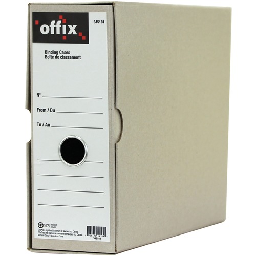 Offix Letter Recycled Box File - 8 1/2" x 11" - 100% Recycled - 6 / Pack = NVX345181