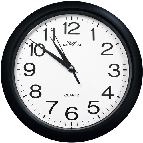 Geocan Wall Clock - Analog - Quartz - Black - Wall Clocks - GCI81042