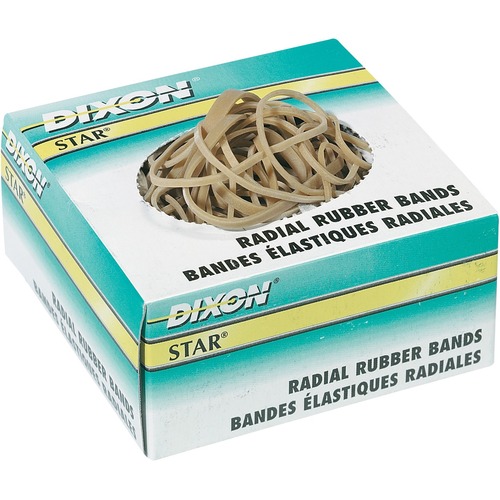 Dixon Star Elastic Rubber Bands - Size #61 - 1/4"x 2" , 1/4lb (114g) - 1/Box - Latex-free Rubber = DIX89034