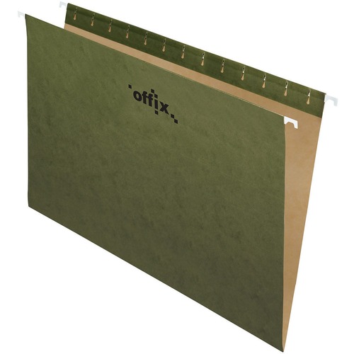 Offix Legal Hanging Folder - 8 1/2" x 14" - Standard Green - 25 / Box = NVX349704