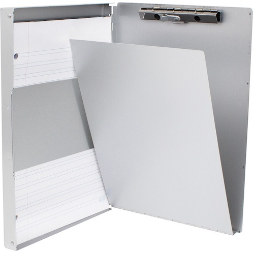Geocan Clipboard - 0.50" Clip Capacity - Side Opening - 8 1/2" x 11" - Clamp - Aluminum - 1 Each