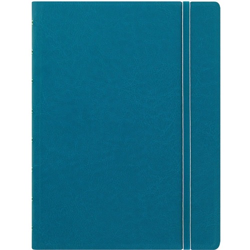 Filofax Refillable Notebook - 56 Sheets - Twin Wirebound - Ruled - 8 1/4" x 5 3/4" - Cream Paper - Refillable, Elastic Closure, Storage Pocket, Page Marker, Indexed - Recycled - 1Each