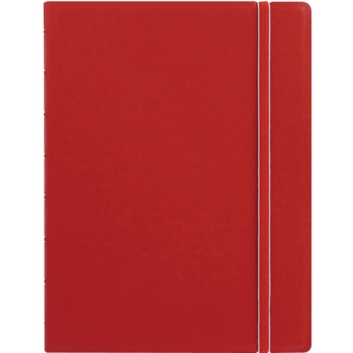 Filofax Refillable Notebook - 56 Sheets - Twin Wirebound - Ruled Margin - Folio - 10 7/8" x 8 1/2" - Cream Paper - Refillable, Elastic Closure, Storage Pocket, Page Marker, Indexed - Recycled - 1 Each = BLIB115102U