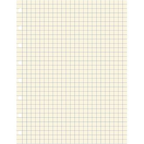 Filofax Refills - Quad Ruled - 8 1/4" x 5 3/4" - Cream Paper - 1Each