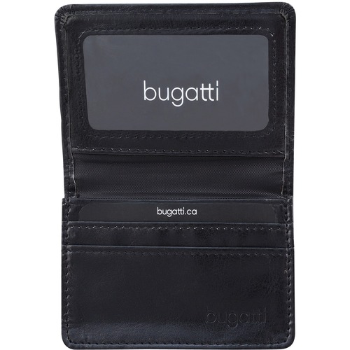 bugatti Carrying Case (Wallet) Business Card - Black - Synthetic Leather - 2.75" (69.85 mm) Height x 4" (101.60 mm) Width x 1" (25.40 mm) Depth - 1 Pack