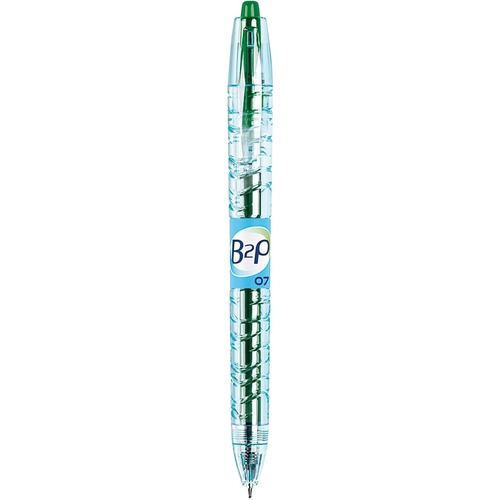 BeGreen B2P Retractable Rollerball Pen - Refillable - Retractable - Green Gel-based Ink - 1 Each