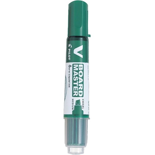 BeGreen V Board Master Dry Erase Whiteboard Marker - Chisel Marker Point Style - Refillable - Green - 1 Each - Dry Erase Markers - PIL778209