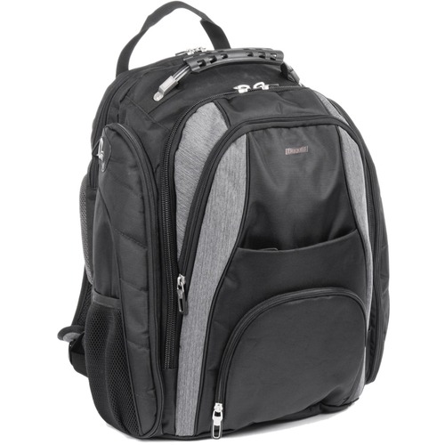 bugatti Carrying Case (Backpack) for 17.3" Notebook, Tablet - Black - Polyester, Metal Handle - Shoulder Strap - 13" (330.20 mm) Height x 17.75" (450.85 mm) Width x 8.25" (209.55 mm) Depth - 1 Pack -  - BUG379057