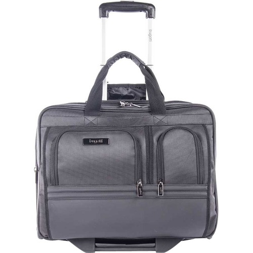 bugatti Carrying Case for 17.3" Wheel, Notebook - Black - Polyester Body - Telescoping Handle - 13.50" (342.90 mm) Height x 17.25" (438.15 mm) Width x 8.25" (209.55 mm) Depth 