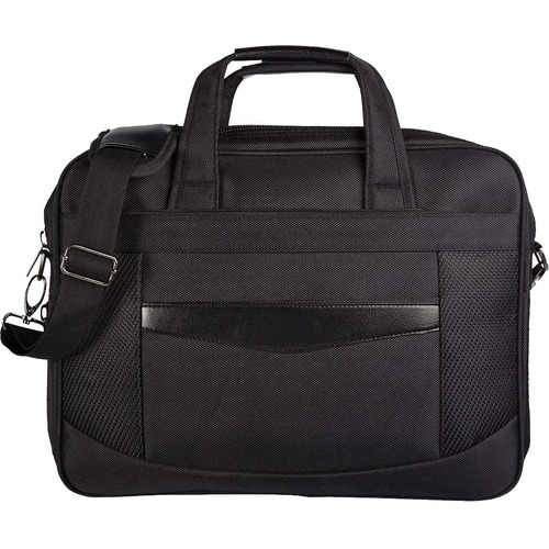 bugatti Carrying Case (Briefcase) for 15.6" Computer, Tablet, Accessories - Black - 600D Nylon, Synthetic Leather Body - Shoulder Strap, Handle - 12" (304.80 mm) Height x 18" (457.20 mm) Width x 6" (152.40 mm) Depth - 1 Each = BUGEXB502