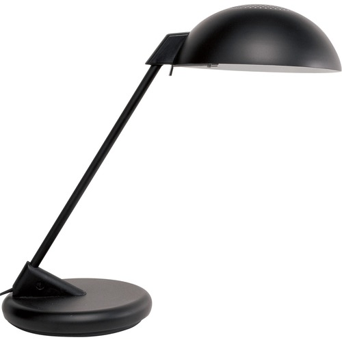 Dainolite Desk Lamp, Matte Black - 17" (431.80 mm) Height - 9" (228.60 mm) Width - 100 W LED Bulb - Painted - Adjustable, Dimmable, Adjustable Height - Metal - Desk Mountable, Table Top - Matte Black, Black - for Desk, Table, Office, Commercial, Room